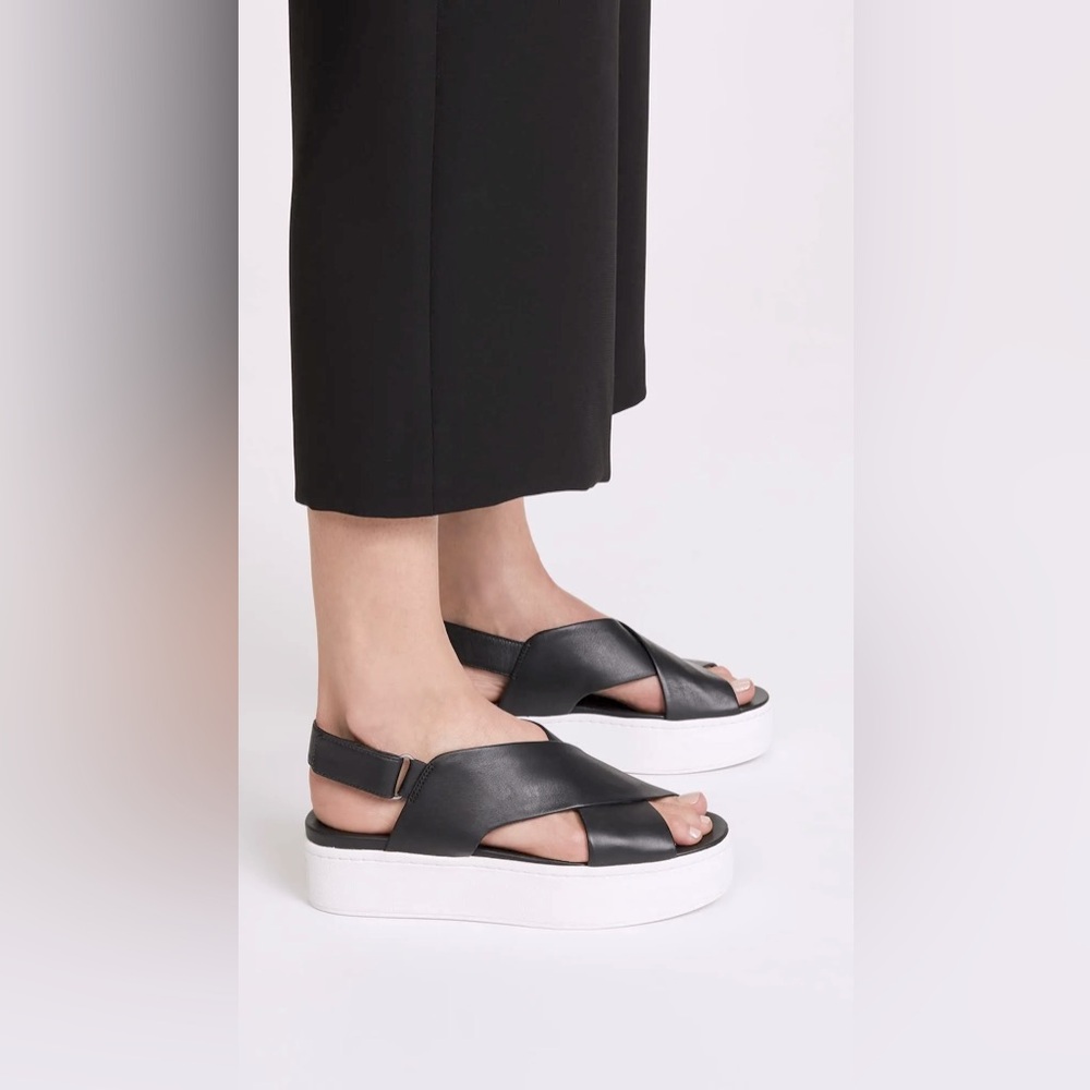 VINCE Weslan Leather Platform Sandals